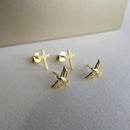 Duo De Cruz E Espírito Santo Banhado Em Ouro 18k Cor:dourado
