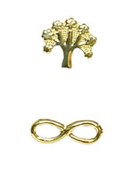 Duo Arvore Da Vida E Infinito Banhado Em Ouro 18k Cor:dourado