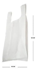 Sacola Plástica Reciclada Reforçada 40x50 Branca - 1 Kg
