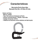 Borracha Porta Sem Aba Renault Clio 96 A 16 Rolo 25 Mts