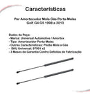 Par Amortecedor Mola Gás Porta-malas Golf G4 G5 1998 A 2013