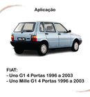 Kit Maçaneta Fechadura Botão C/ Chave Porta Mala Uno 96 A 03 - UN / 3