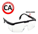Kit 10 óculos Protetor Epi Regulagem Resistente Incolor Ca - UN / 10