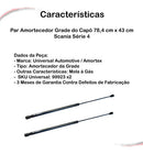 Par Amortecedor Grade Do Capô 78,4 Cm X 43 Cm Scania Série 4