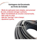 Borracha Casca De Cobra Mini Proteção Porta 7x10mm Preta 5m