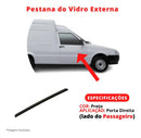 Pestana Externa Borracha Porta Direita Fiorino 1983 A 2013