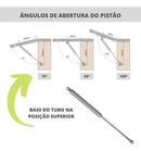 Kit 2 Pistão Mola Gás Para Porta Móveis Armários 784n/80kgf - UN / 2