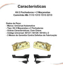 Kit Fechaduras + Maçanetas Caminhão Mb 1113 1313 1513 2213 - UN / 4