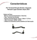 Par Terminal Direção Dir Esq Renault Logan Sandero Após 2007
