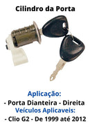 Cilindro Porta Direita Clio 2 Após 99 Todos 2 E 4 Portas