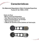 Par Manivela Reguladora Vidro Cromada Esportiva Fusca Até 70
