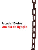 40 Mt Corrente Plástica Isola Calha Chuva Elo P Marrom