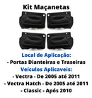 Kit 4 Maçanetas Internas Preta Vectra Até 05 Classic Após 10