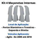 Kit Maçanetas Internas Puxador 4 Porta Agile 2009 Até 2014 - UN / 4