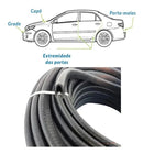 Borracha Protetora Borda Portas Carro Universal 5 M Preta