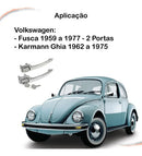 Par Maçaneta Externa Cromada C/ Chave Fusca 59 A 77 2 Portas - UN / 2