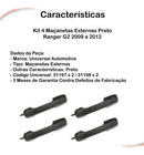 Kit 4 Maçanetas Externas Preto Ranger G2 4 Portas 09 A 12 - UN / 4