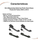 Kit 4 Maçanetas Extr Completo C/ Chave Fiesta G2 02 A 14 - UN / 4
