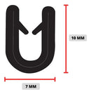 Borracha Proteção Porta Carro Universal 7x10mm 5m Mini Preta