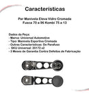 Par Manivela Eleva Vidro Cromada Fusca 70 A 96 Kombi 75 A 13