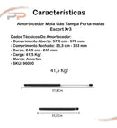 Amortecedor Mola Gás Tampa Porta-malas Escort Xr3 G1 84 A 91