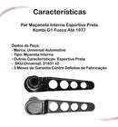 Par Maçaneta Interna Esportiva Preta Kombi G1 Fusca Até 77