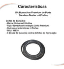 Kit Borrachas Premium De Porta Sandero Duster 4 Portas - UN / 4