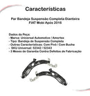 Par Bandeja Suspensão Completa Dianteira Fiat Mobi Após 2016