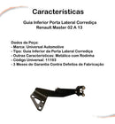 Guia Inferior Porta Lateral Corrediça Renault Master 02 A 13