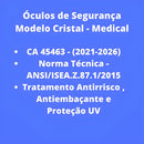 Kit 40 óculos Proteção Epi Segurança Incolor De Sobrepor Ca - UN / 40