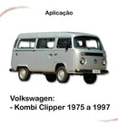 Kit Maçaneta Preta + Fechadura Pta Lat Kombi Clipper 75 A 96 - UN / 2