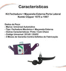 Kit Maçaneta Preta + Fechadura Pta Lat Kombi Clipper 75 A 96 - UN / 2