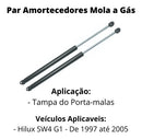 Par Amortecedores Tampa Porta-malas Hilux Sw4 G1 97 A 05