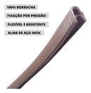 Borracha Mini Couro De Cobra Proteção Porta 7x10mm Preta 10m