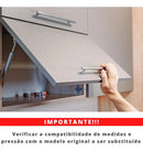 Kit 2 Pistão Mola Gás Para Porta Móveis Armários 784n/80kgf - UN / 2