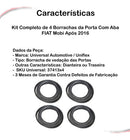 Kit Completo 4 Borracha Da Porta Com Aba Fiat Mobi Após 2016