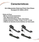 Kit 4 Maçanetas Extr Completo C/ Chave Ecosport G1 02 A 12 - UN / 4