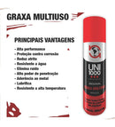Kit 6 Graxa Spray Multiuso Lubrificante Alta Performance
