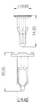 Grampo Fix Preto F9mm/corp27,5mm Corolla Ap02