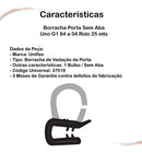 Borracha Porta Sem Aba Uno G1 84 A 04 Rolo 25 Mts