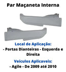Par Maçaneta Interna Gatilho Puxador Cinza Agile 2009 A 2014 - UN / 2