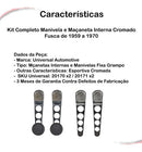 Kit Completo Manivela E Maçaneta Intern Cromado Fusca Até 70