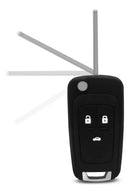 Carcaça Chave Canivete Oca 3 Botões Onix S-10 Sonic Após 12