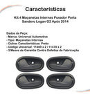 Kit 3 Maçanetas Internas - Sandero Logan Apos 14 - UN / 4