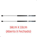 Par Amortecedor Pistão Mola 58cm X 30cm Armário Capota Fibra - UN / 2