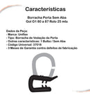 Borracha Porta Sem Aba Gol G1 80 A 87 Rolo 25 Mts