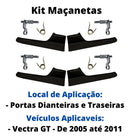 Kit 4 Maçaneta Gatilho Interno Vectra 2008 2009 2010 2011 - UN / 4