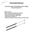Par Amortecedor Porta-malas 59,4cm 24kgf Palio G2 Após 2011