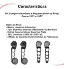 Kit Completo Manivela E Maçaneta Interna Preto Fusca 71 A 77