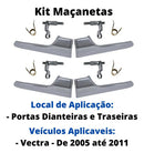 4 Maçaneta Interna Cromado Dianteira Traseira Vectra 05 A 11 - UN / 4